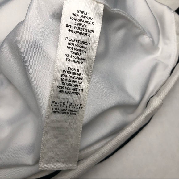 ⭐️NEW⭐️White House Black Market (WHBM) 3/4 Sleeve Boat Neck Striped Knit Top - Picture 8 of 8